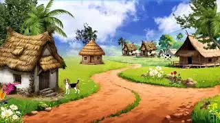 Cartoon Village Background Video ।