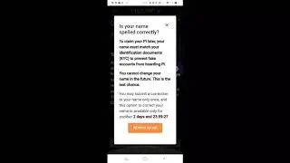 Pi Network, Name change , Add middle name , New Latest Update
