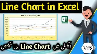 How to create line chart in excel | Line Chart in excel urdu hindi