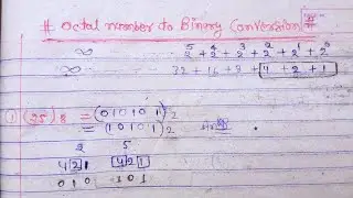 Octal to Binary conversion in hindi | how to convert octal to binary number