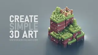 SIMPLE 3D Modeling and Rendering in Blender 3.5 | 3D Lowpoly Modeling