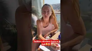 Tatilden dönünce kızların hali🥲😱 #shorts #keşfet #komedi #komik #lgs #lise #babakız #viralshorts