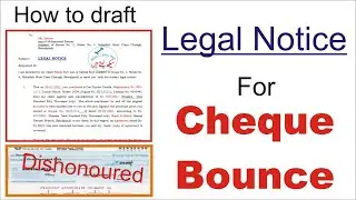 Legal notice for Cheque Bounce