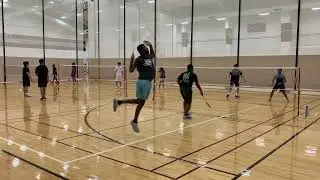 Badminton 2024/10/1 game 2: Ethan/Arpit vs. Anu/Mullai