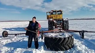 Трактор К-701 Снегозадержание#Часть 2