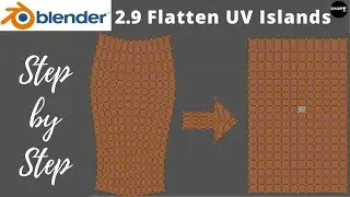 How to Flatten UV Islands in Blender 2.9 ( Blender Tutorial )