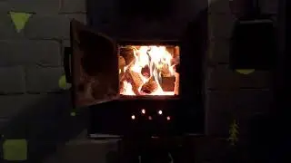 Дровяная печь Камин #огонь #камин #релакс