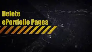 Delete Pages in ePortfolio - Colorado Mesa University