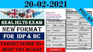 Real IELTS Exam Listening Test With Answers | IELTS Listening Test 2021 | 20-02-2021 