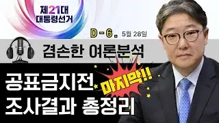 D-6 공표금지전 마지막 조사결과 총정리 #여론조사꽃 #공정 #리얼미터 #갤럽 #NBS #한국리서치