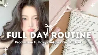 quick and easy FULL DAY routine ☁️ before, during & after school | full day routıne aesthetic ❥