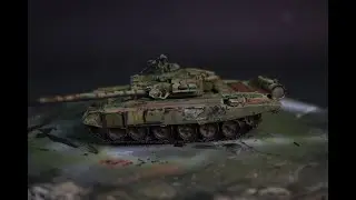 Wreckage of the Russian T 90 tank