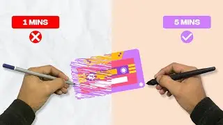 How to make illustrations in Illustrator-5mins Illustration challenge #tape #illustrator  #challenge