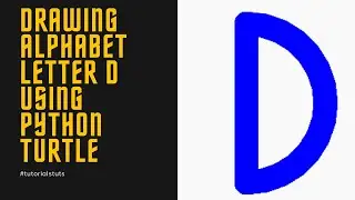 Drawing Alphabet Letter D USING Python Turtle  | Tutorials Tuts