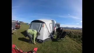 Fitting the Starcamp Quick & Easy 225 Inflatable AIR Caravan Porch Awning