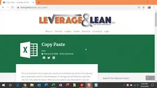 Copy Paste - Macro Instructions