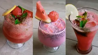 3 ways watermelon juice recipe | tarbooz ka juice | 3 तरबूज का शरबत | tarbuj ka juice