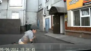 NEW Car and bike accident in Russia on dashcam!