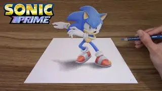 3D Drawing Sonic the Hedgehog from Sonic Prime