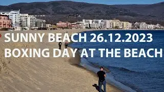 Boxing day at the beach. Sunny Beach, Bulgaria 26.12.2023