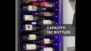 Vinotemp's 162-Bottle Single-Zone Wine Cooler with Prism™ Zig Zag Racks
