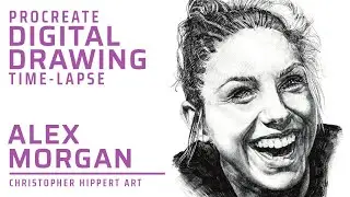 Drawing Alex Morgan | Time-Lapse Portrait Drawing of Alex Morgan | Procreate Drawing
