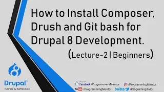 How to Install Composer Urdu/Hindi | How to Install Drush Urdu/Hindi for Drupal 8 Development.