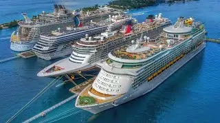 Bahamas cruise ships | Nassau Cruise Terminal | Drone 4k
