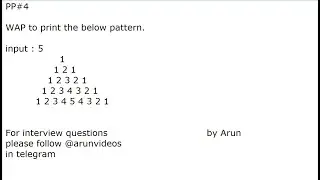 PP# 4 WAP to print the below pattern. 