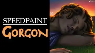 Gorgon Drawing Timelapse | Drawlloween