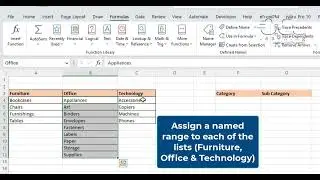 Load a drop  down list based on selection of another list in a cell