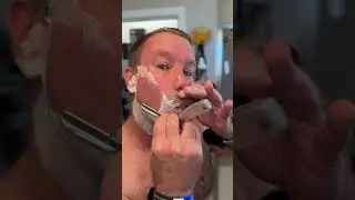 Sunday ASMR shave, short. See linked longer video. #bobandelliothismustache