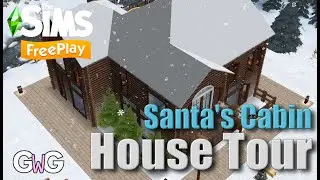 The Sims Freeplay- Santa's Cabin House Tour 🧑‍🎄