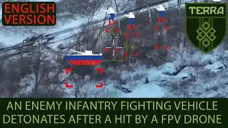 ENG.VER. Four units of enemy armored vehicles and an ammunition depot were destroyed. Kharkiv dir.