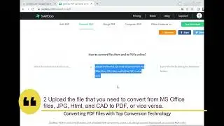 How to convert files from and to PDFs online? Using SwifDoo pdf free online converter