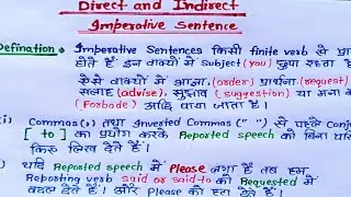 direct and indirect imperative sentence // direct and indirect imperative rule