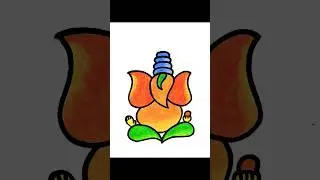 Lord Vinayaka Drawing with Oil Pastels #ganapatibappamorya #lordganesha #vinayakachavithi2024 #viral