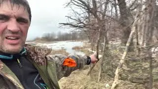 Строю шалаш для охоты на селезня