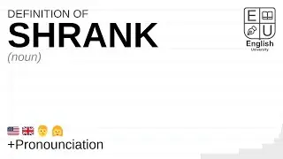 SHRANK meaning, definition & pronunciation | What is SHRANK? | How to say SHRANK