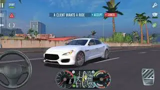 TAXI SIM 2020 GAMEPLAY DRIVING FREE MASERATI CAR IN SPORT MODE MUST WA