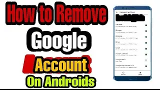 how to remove google account from android phone