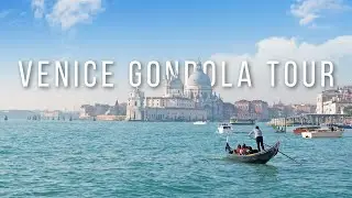 Venice Gondola Tour in 4k - Canal Grande and small canals at dawn