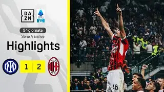 Matteo GABBIA decide il DERBY all'89': Inter-Milan 1-2 | Serie A Enilive | DAZN Highlights