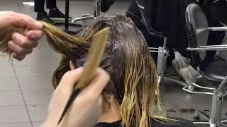 Blonde with stretch and gray hair
