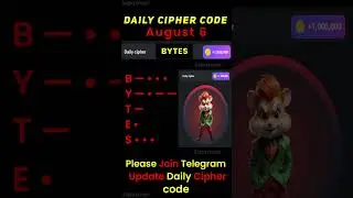 Hamster Kombat Daily Cipher 6 August | 6 August daily cipher code hamster kombat 