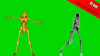 Greenscreen Skeleton dance greenscreen animation #greenscreen #chromakey #footage