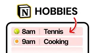 Free Notion Template for Hobbies - Organize your Passions