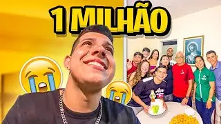 REAÇÃO AO CHEGAR EM 1 MILHÃO DE INSCRITOS (Ganhei Festa Surpresa)