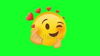 💚 Kawaii Love Emoji Animation | Green Screen Effect for Editing