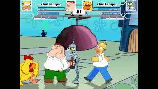 MUGEN: Battle #2 Homero And Peter Vs Bender And Pollo Gigante